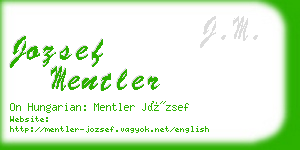 jozsef mentler business card